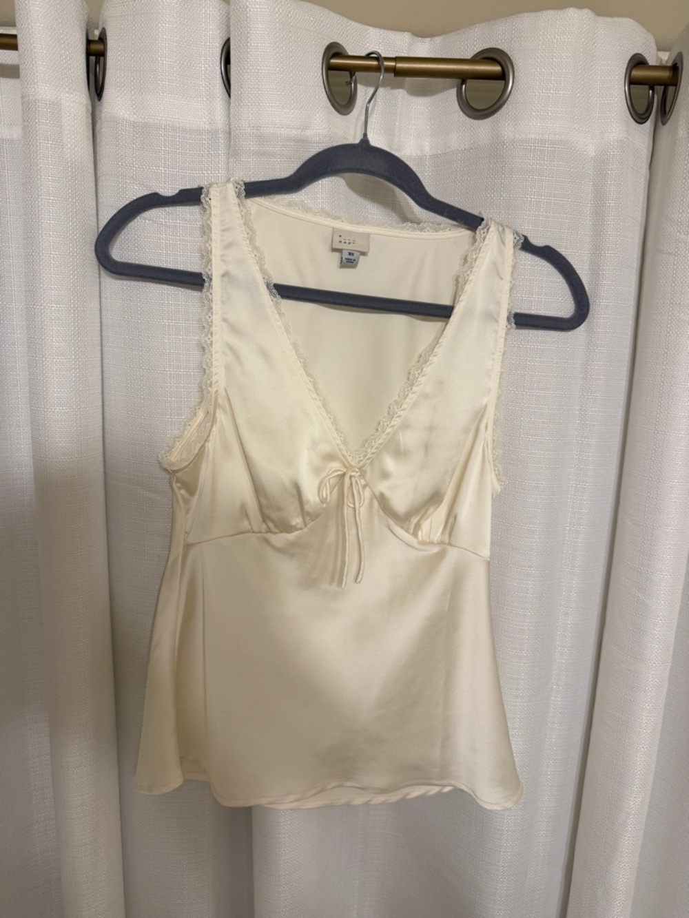 a new day Ivory Lace-Trim Satin Camisole